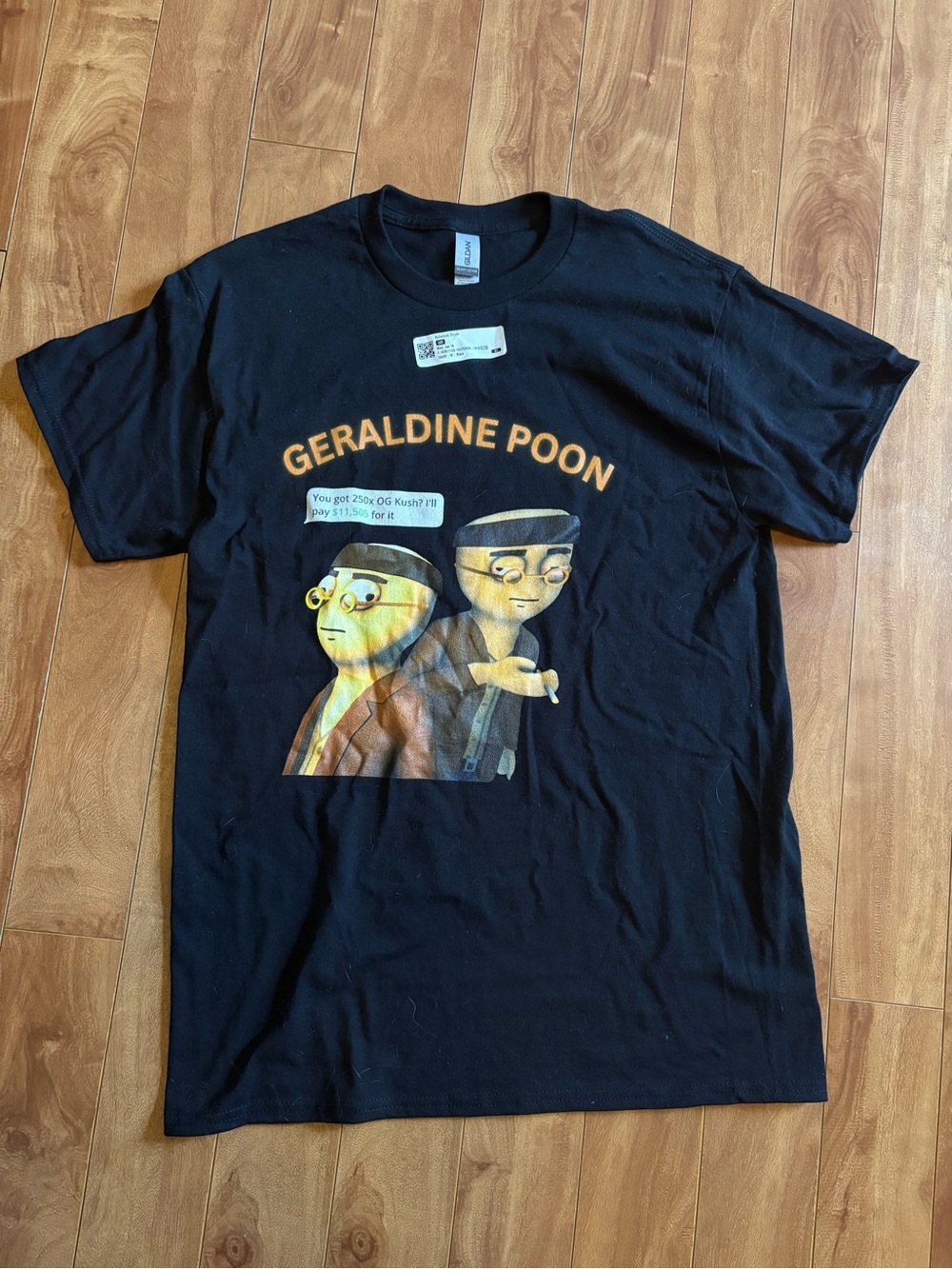 Geraldine Poon Meme Graphic Tee | Black | Gildan | New